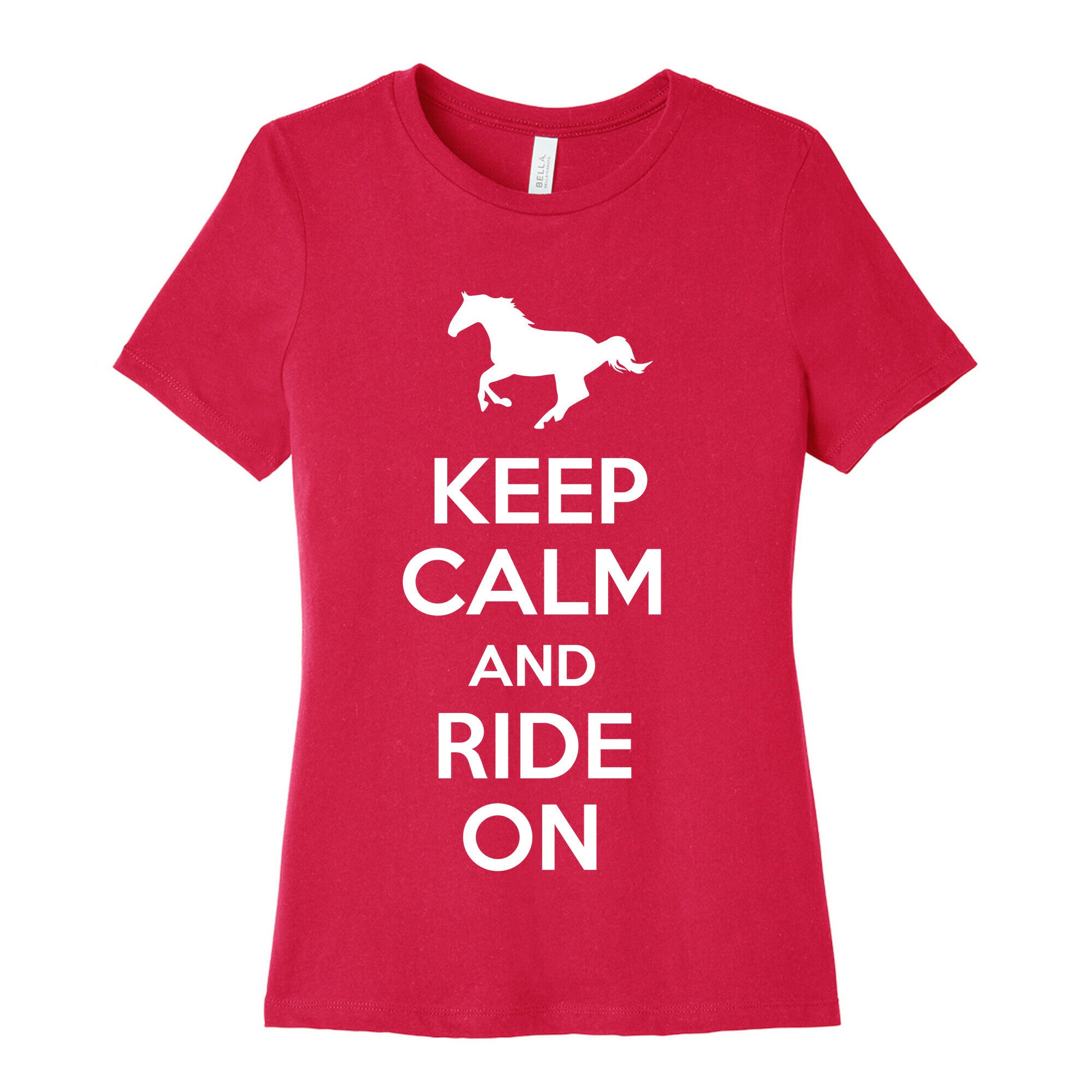 Keep Calm and Ride On Women's Cotton Tee